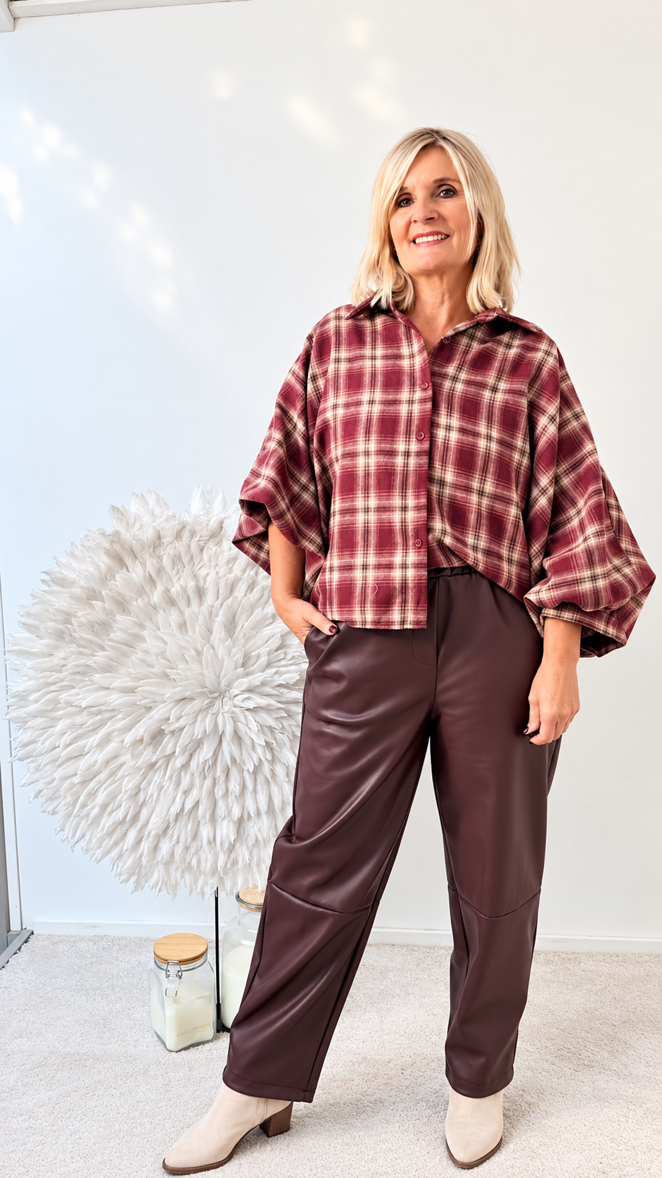 CARO BLUSE " BORDEAUX