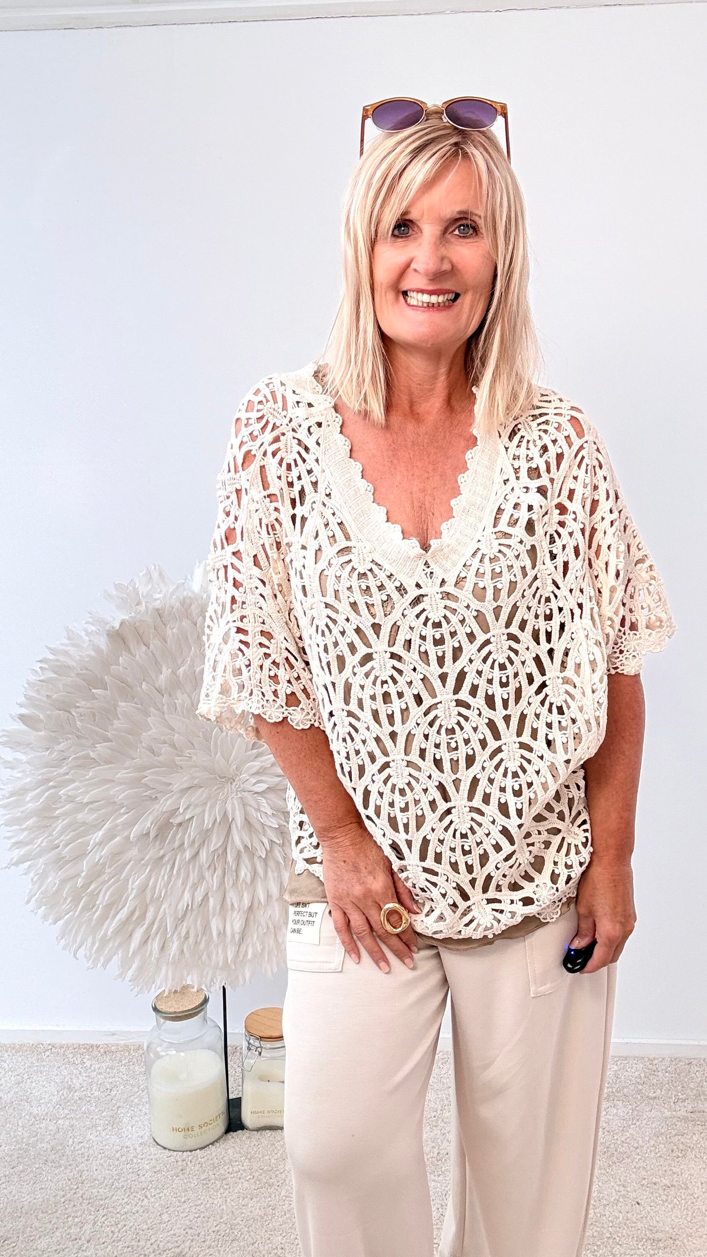 HÄKEL PULLI "BEIGE"