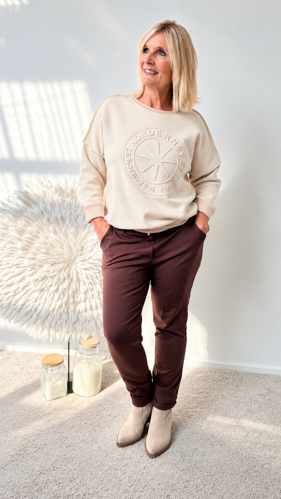 PULLI " NORDERNEY" MIT RELIF-PRINT