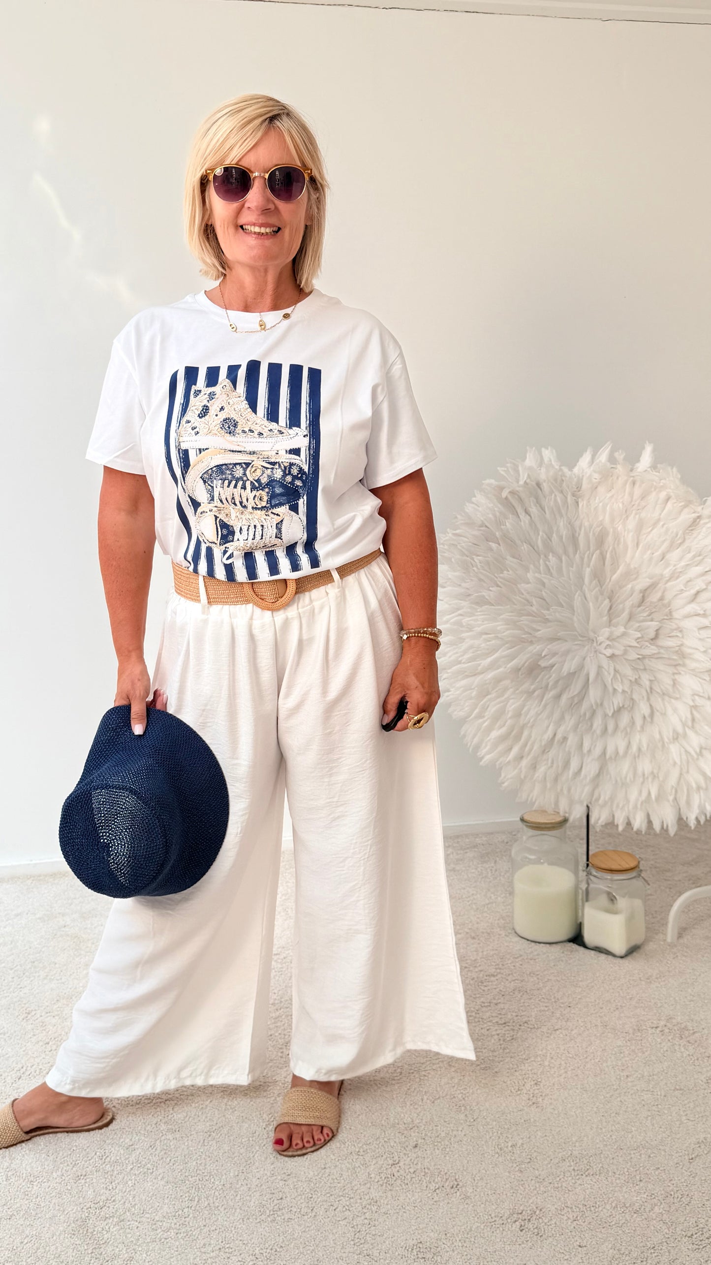 SHIRT " SHOES" BLAU"