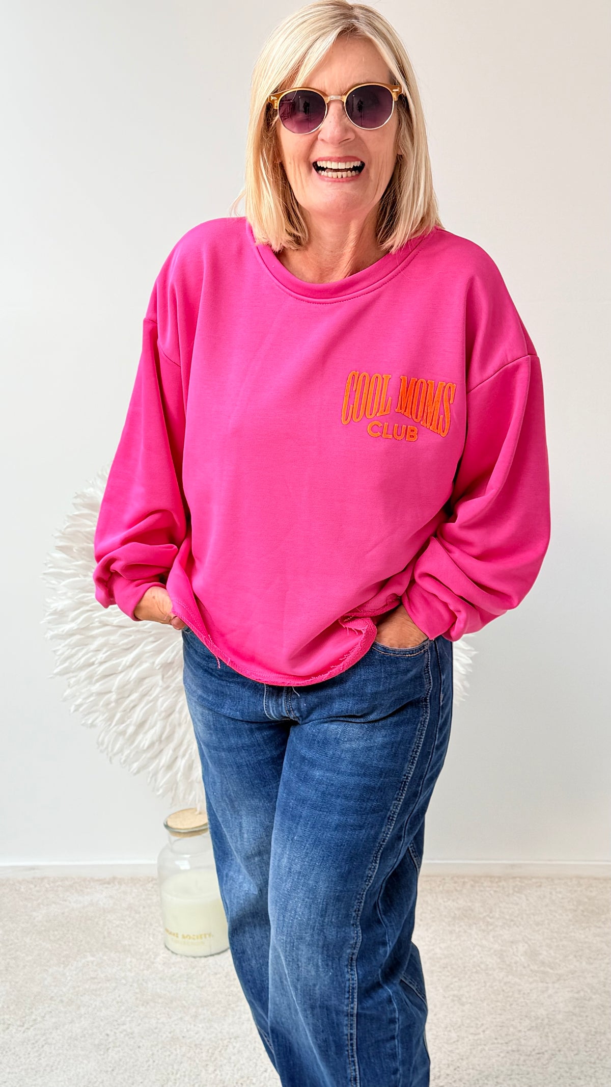 SWEATSHIRT "COOL MOMS" PINK
