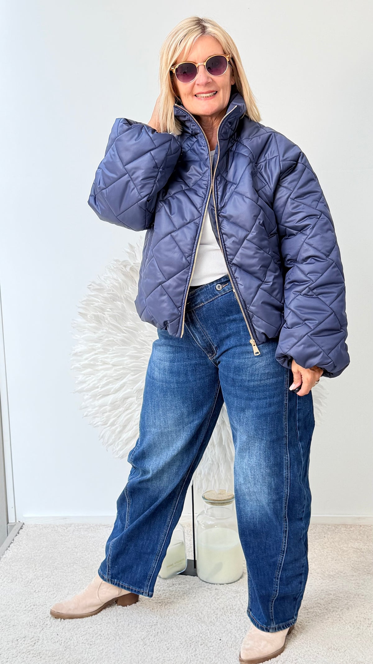 STEPPJACKE MIT STEHKRAGEN