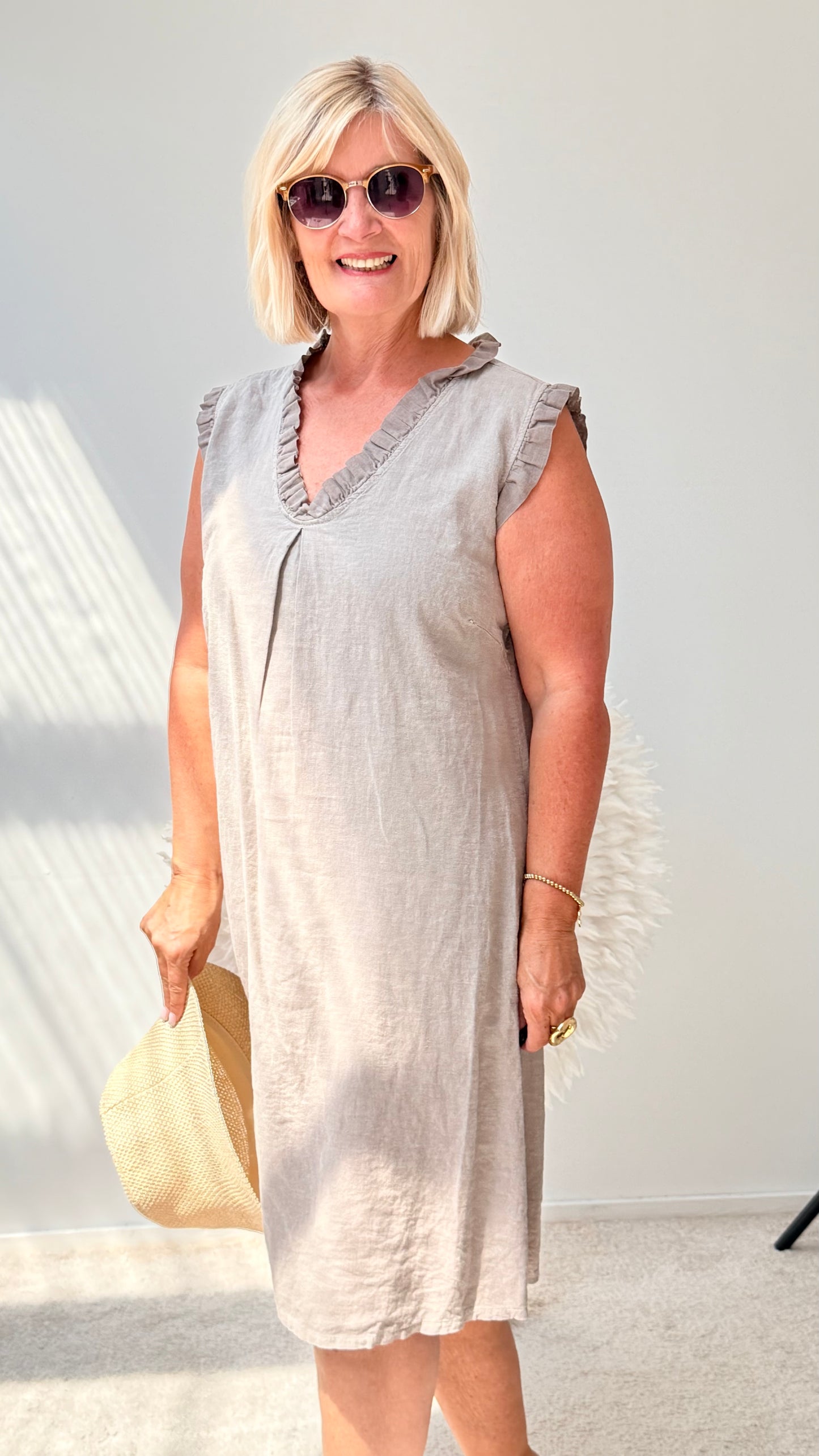 KLEID" POLLY"TAUPE"