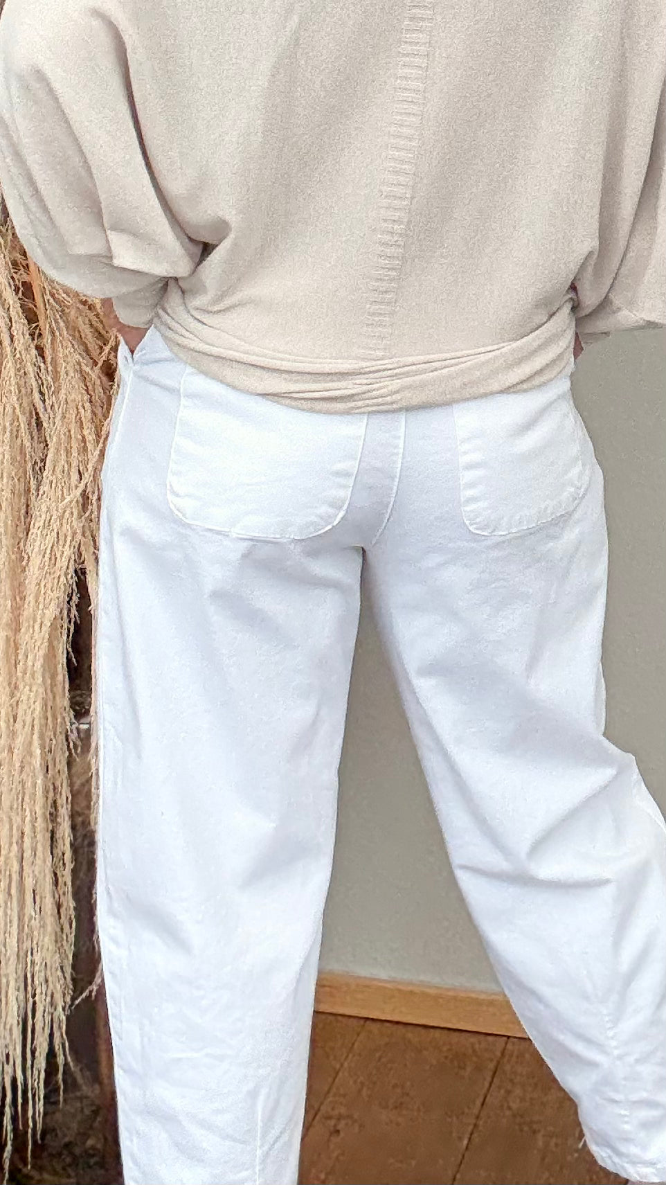 JEANS "BARREL "WEIß