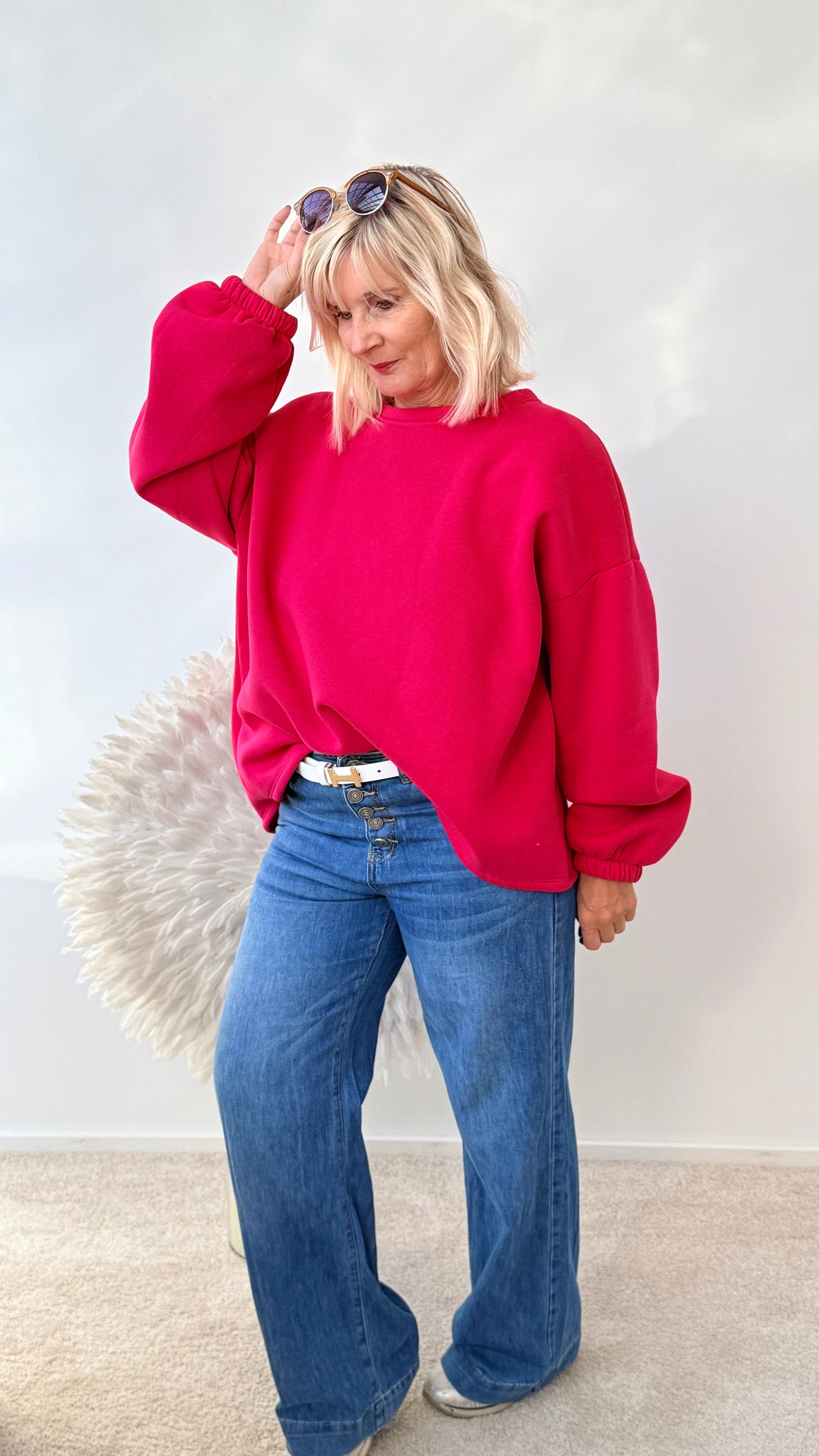 SWEATSHIRT"COFFEE"PINK