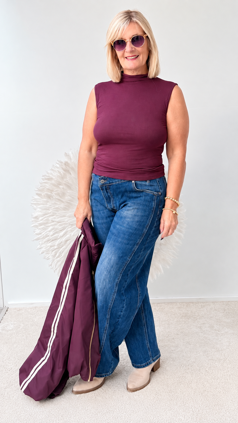 ÄRMELLOSES MOCK -NECK SHIRT" BEERENTON"