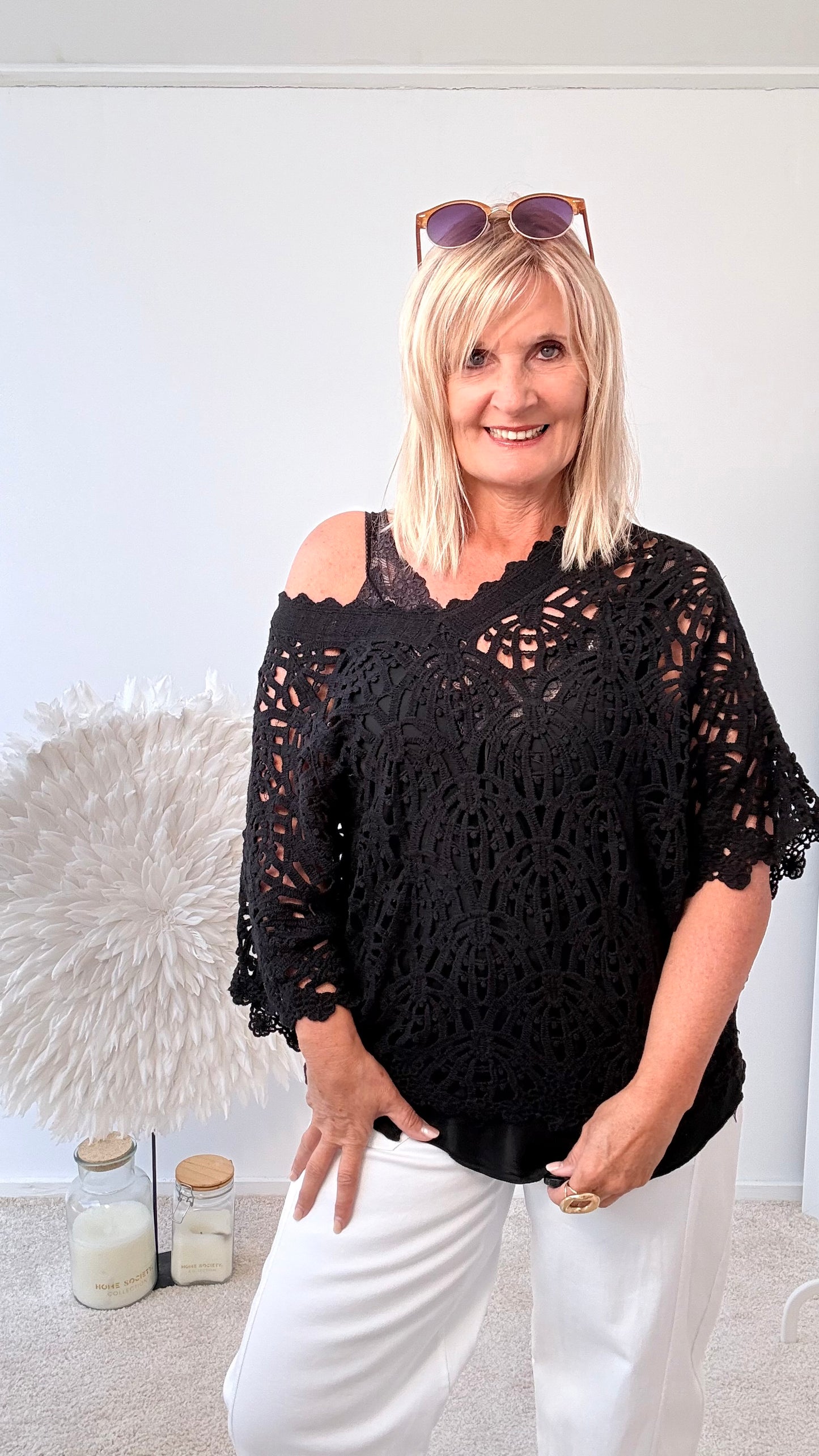 HÄKEL PULLI  "SCHWARZ"