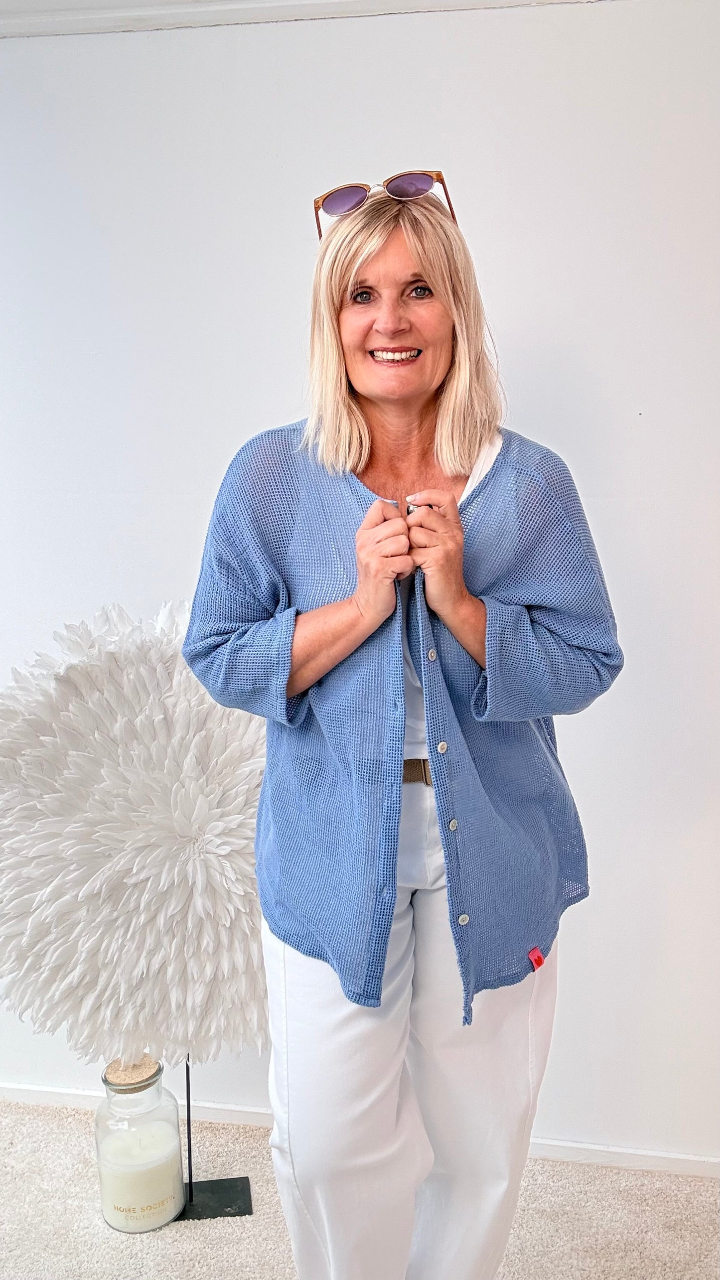 NETZ JACKE IN BLAU
