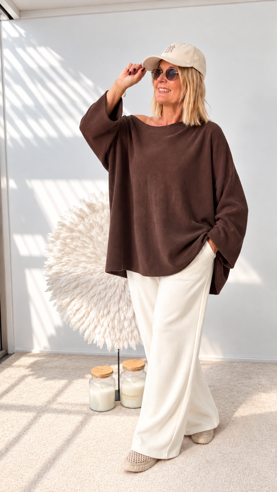 OVERSIZE PULLI"BRAUN"
