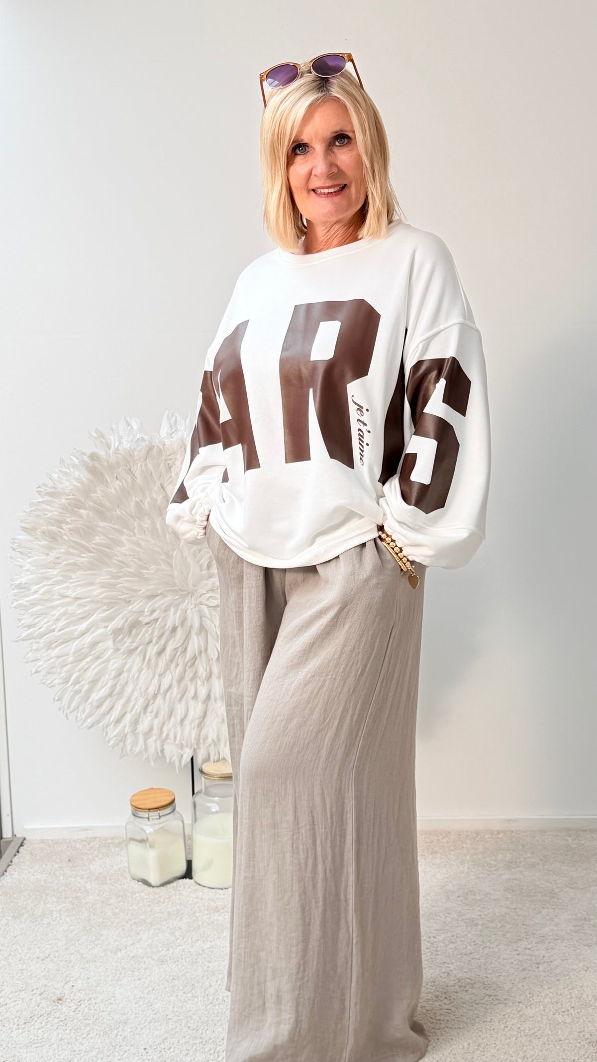 SWEATSHIRT "PARIS" ECRU
