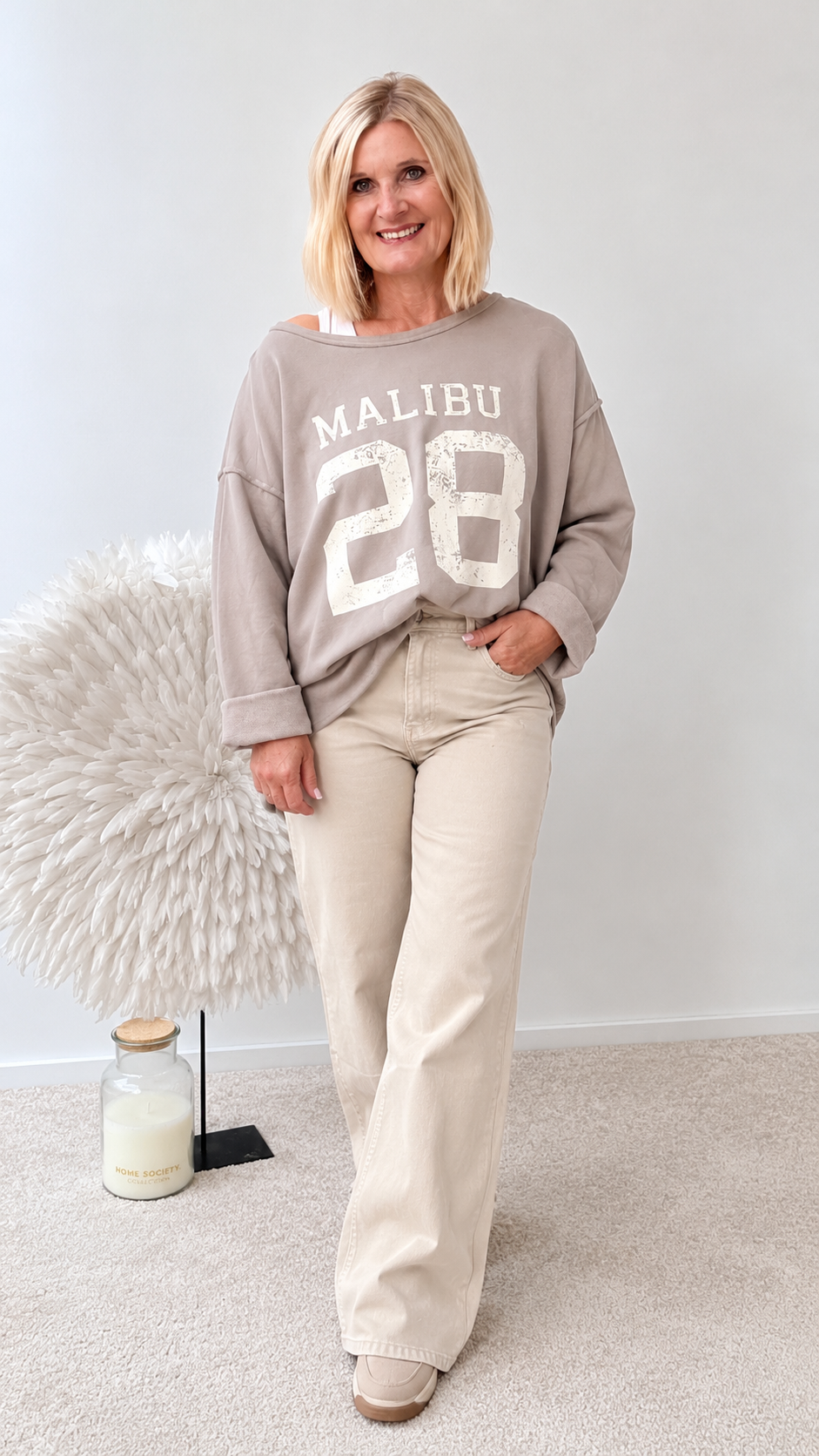 JEANS "SALLY"BEIGE