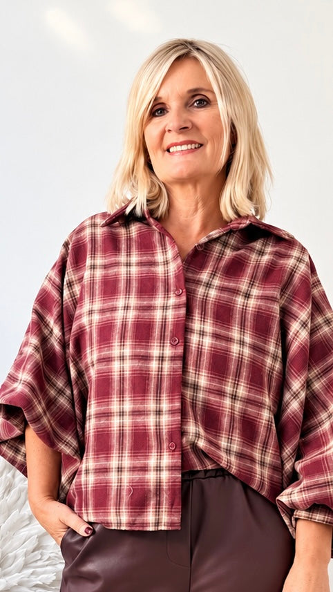 CARO BLUSE " BORDEAUX