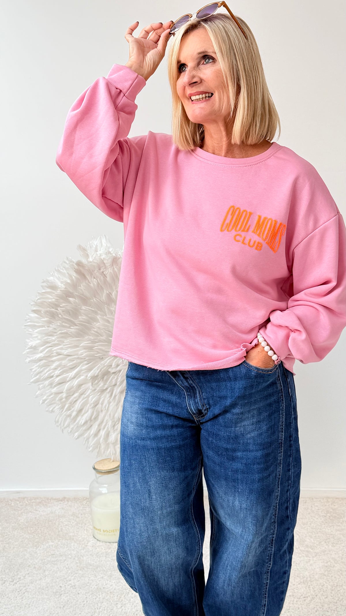 SWEATSHIRT "COOL MOMS" ROSA
