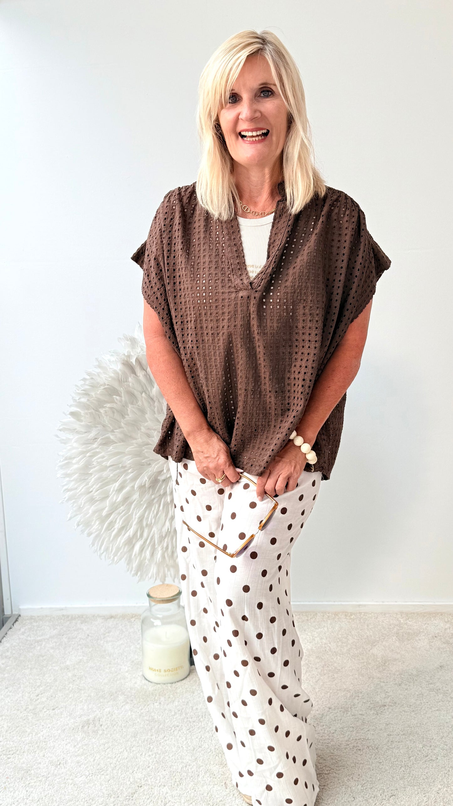 HOSE " PUNKTE" BEIGE