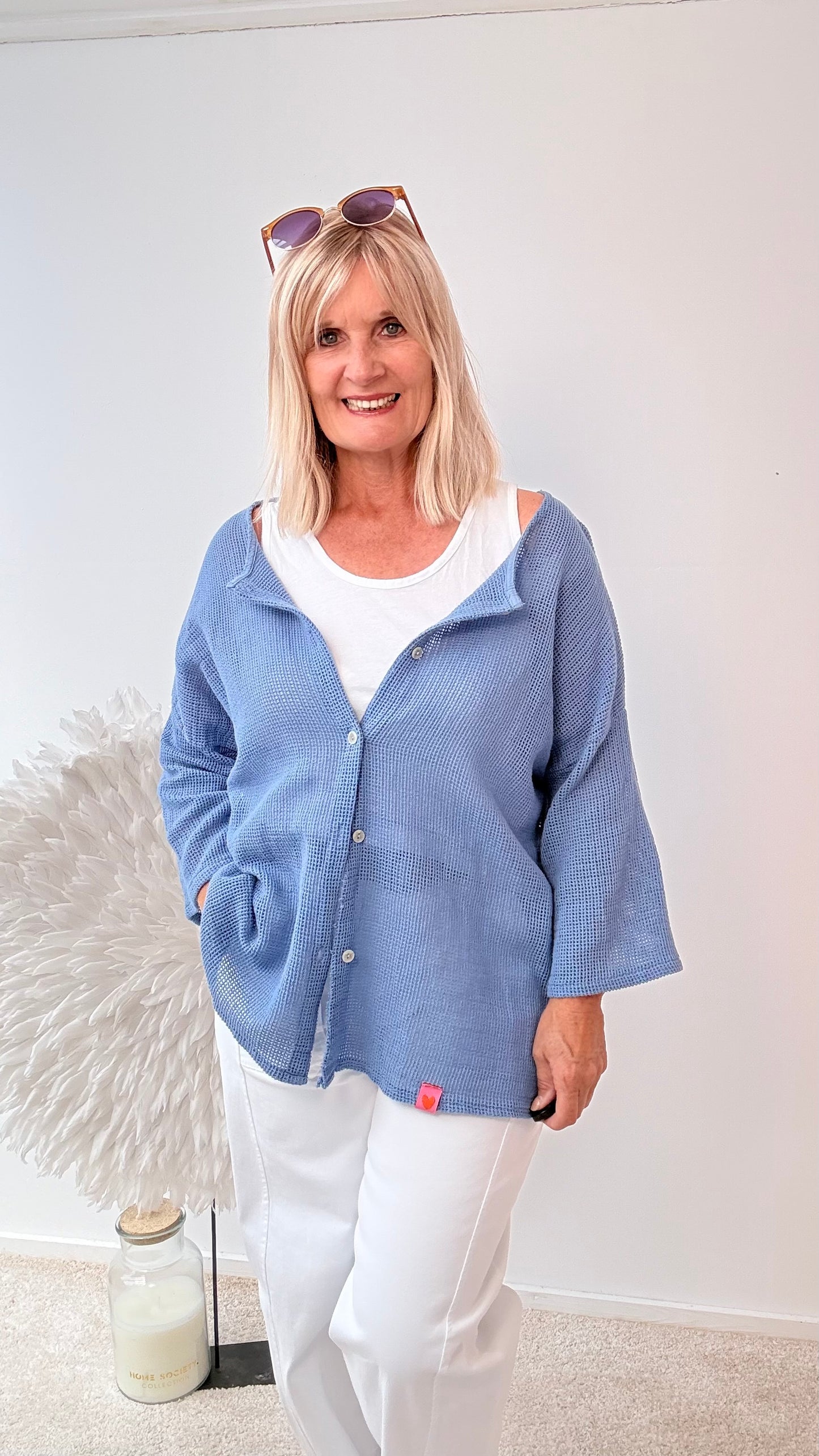 NETZ JACKE IN BLAU