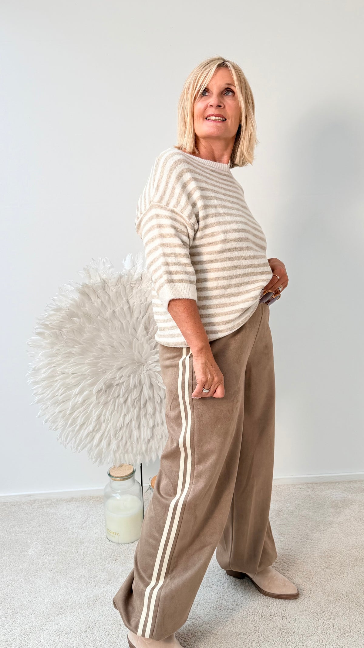 TRACK PANTS "BEIGE"