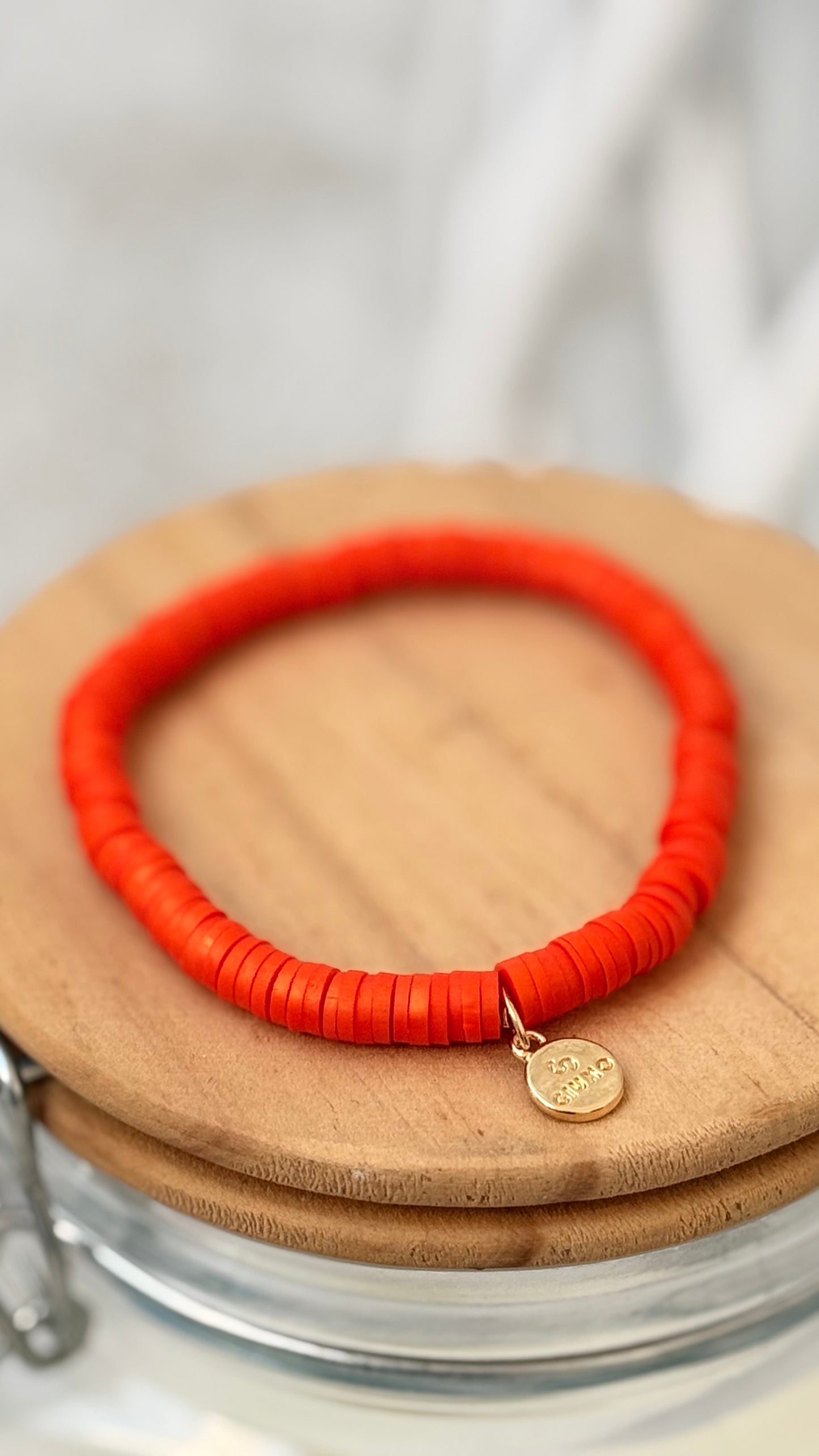 ARMBÄNDCHEN" ORANGE" GUMMIERT