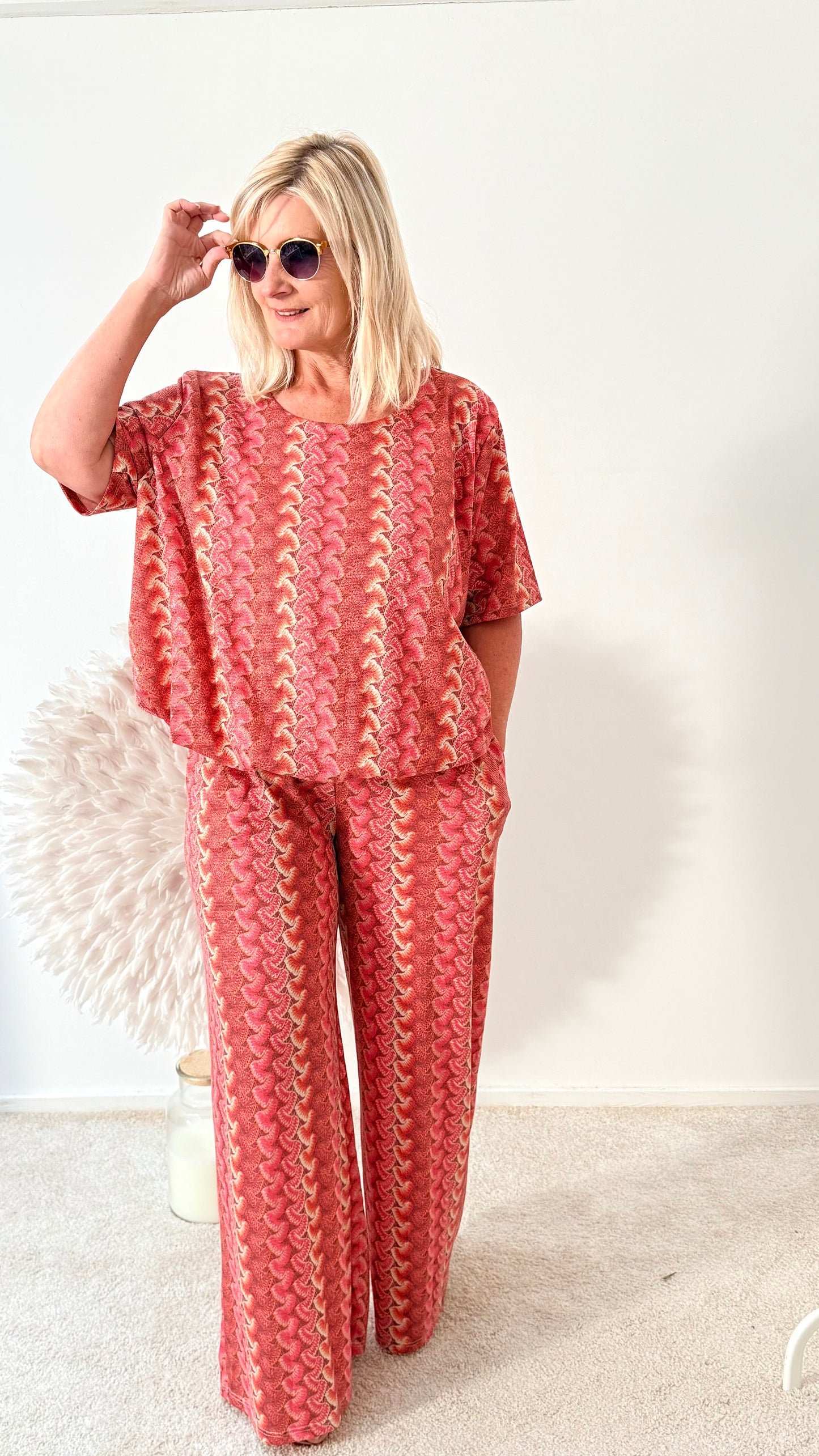 2 TEILER BLUSE & HOSE" MISSONI MUSTER"