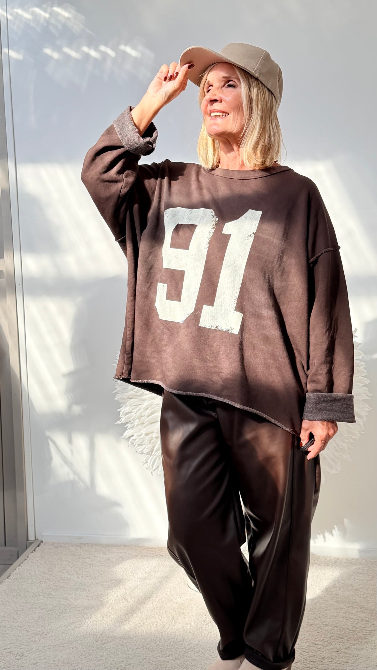 SWEATSHIRT "91" CHOCOLATE