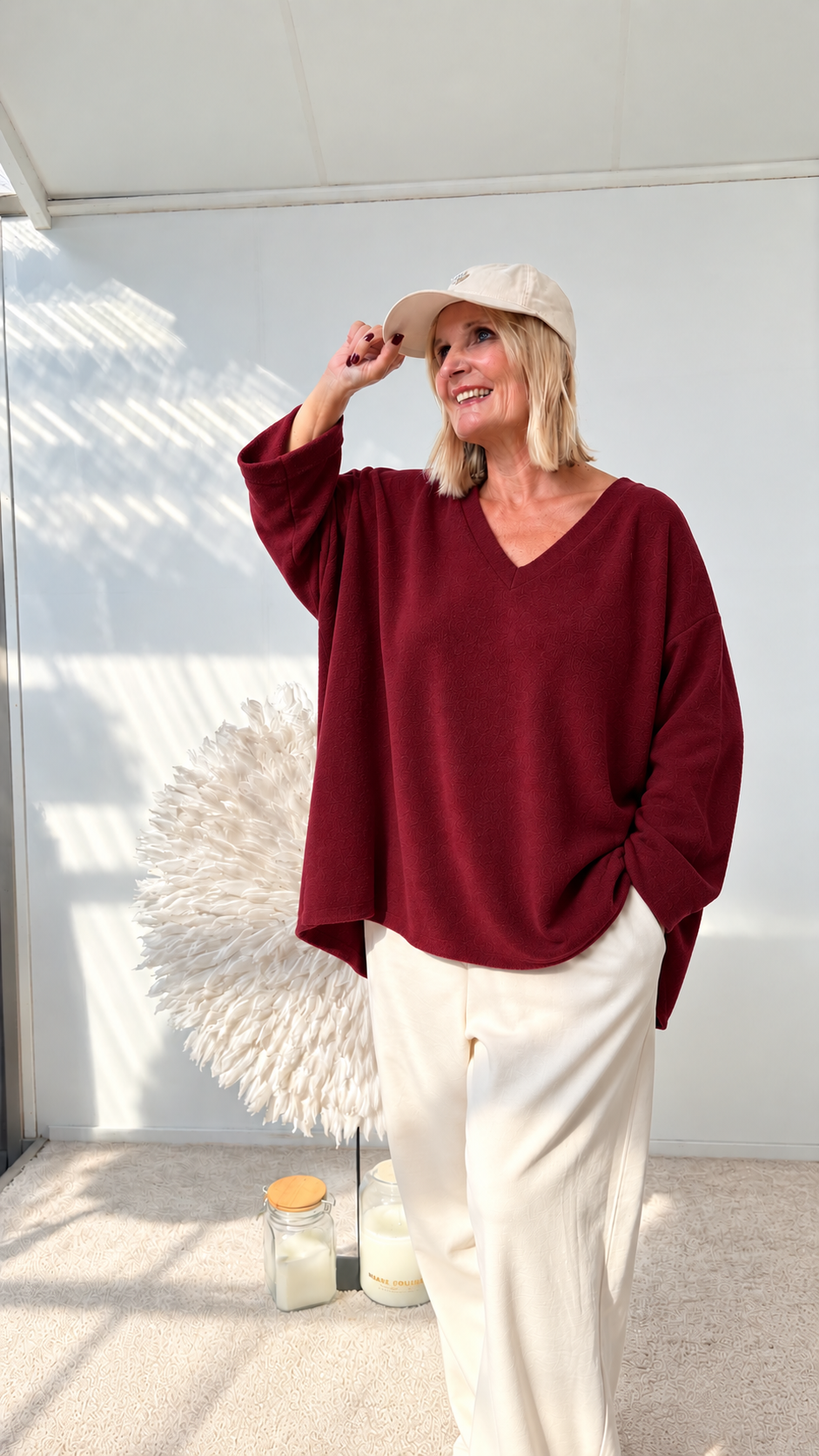 OVERSIZE PULLI"BORDAUXE"