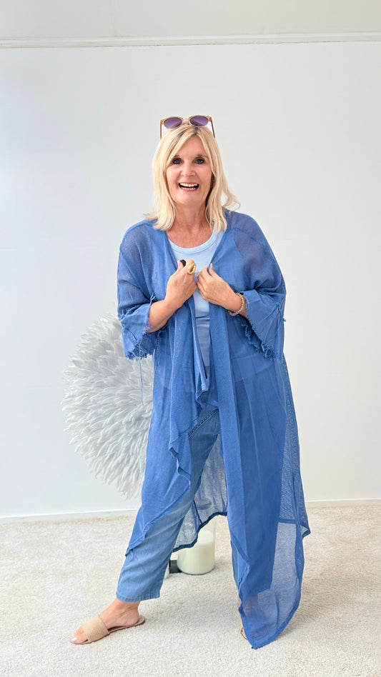 NETZ MANTEL "BLAU"