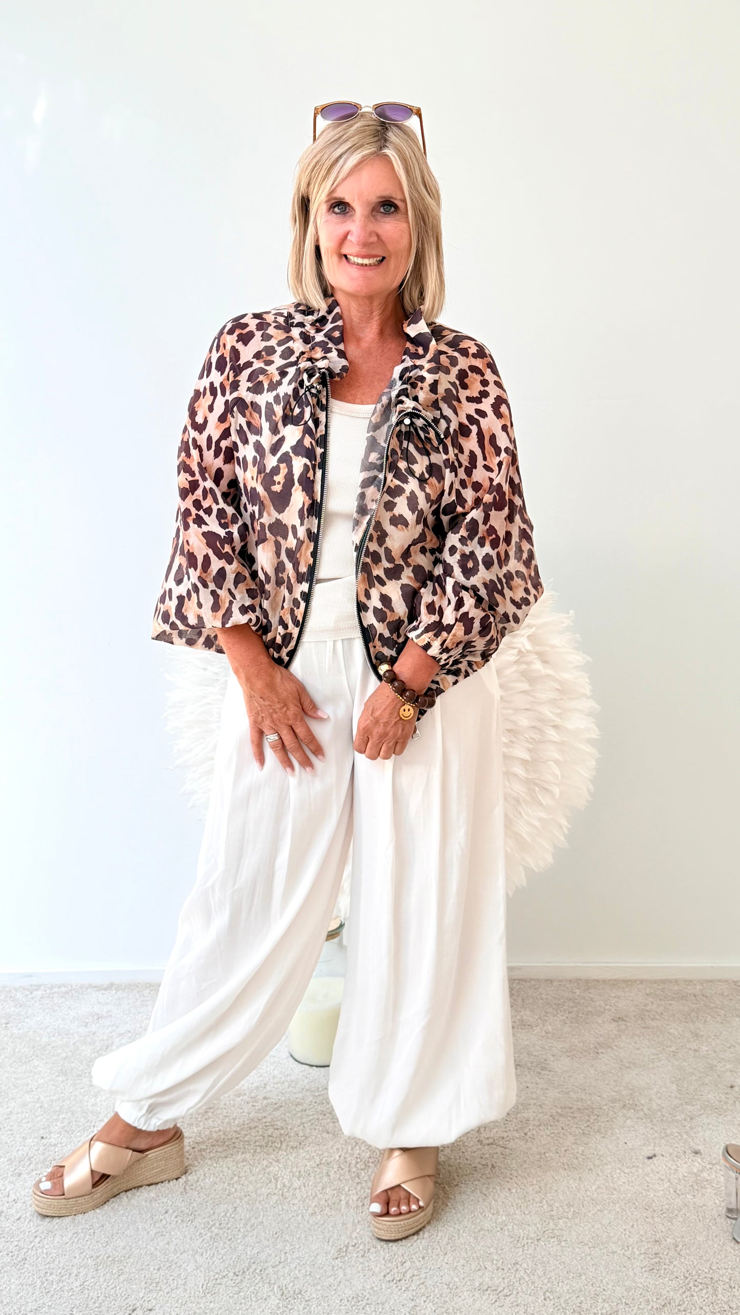 LEICHTE ANIMAL PRINT JACKE