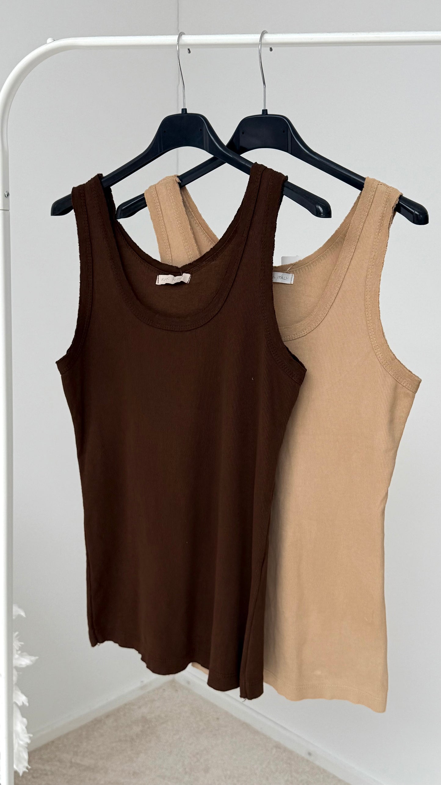 TANK TOP "BRAUN UND CAMEL"