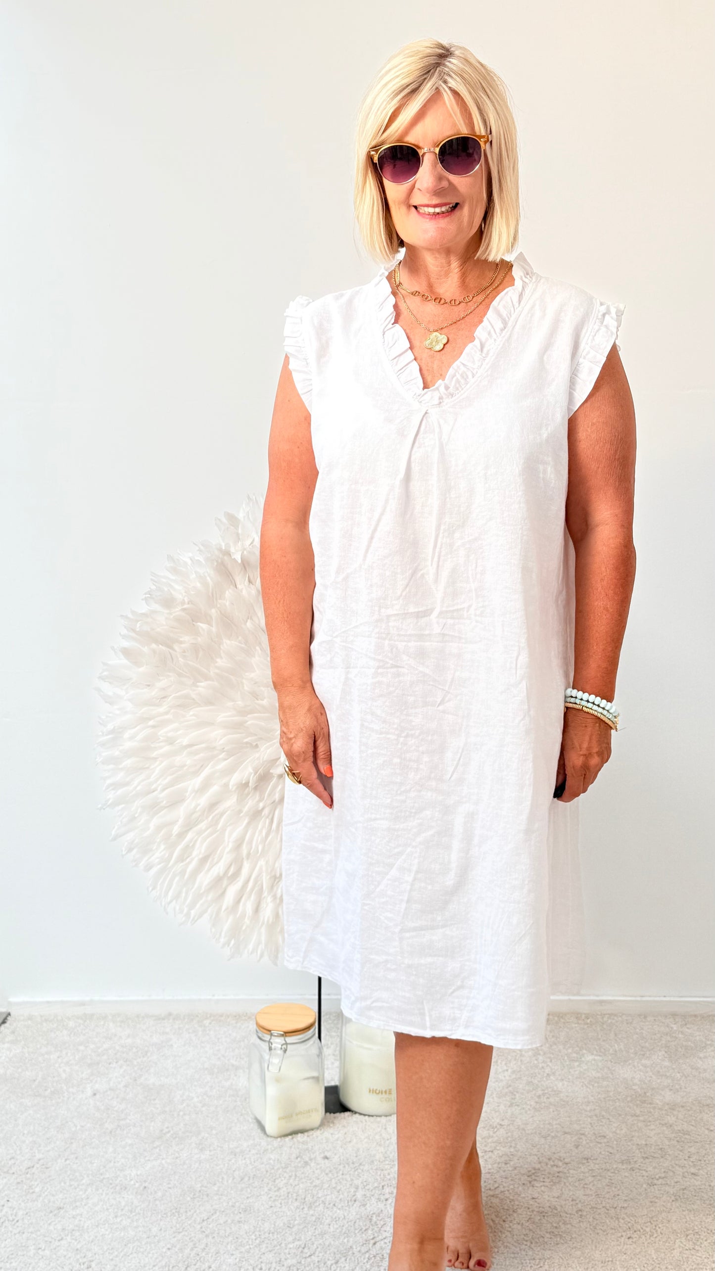KLEID" POLLY" WEIß"