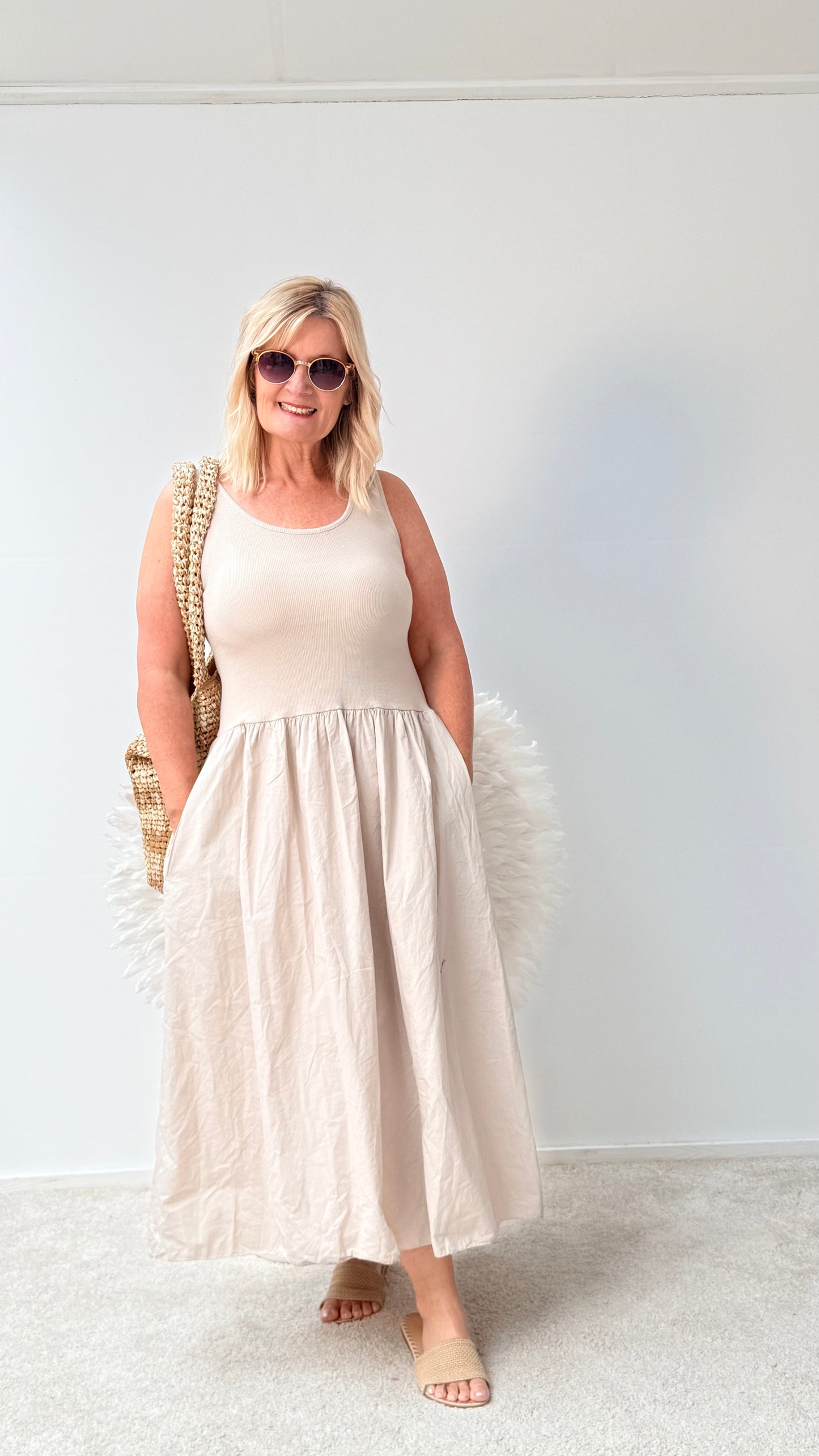 KLEID "SU" BEIGE