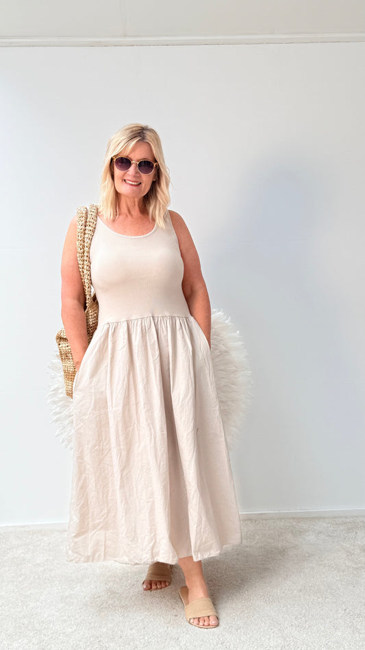 KLEID "SU" BEIGE