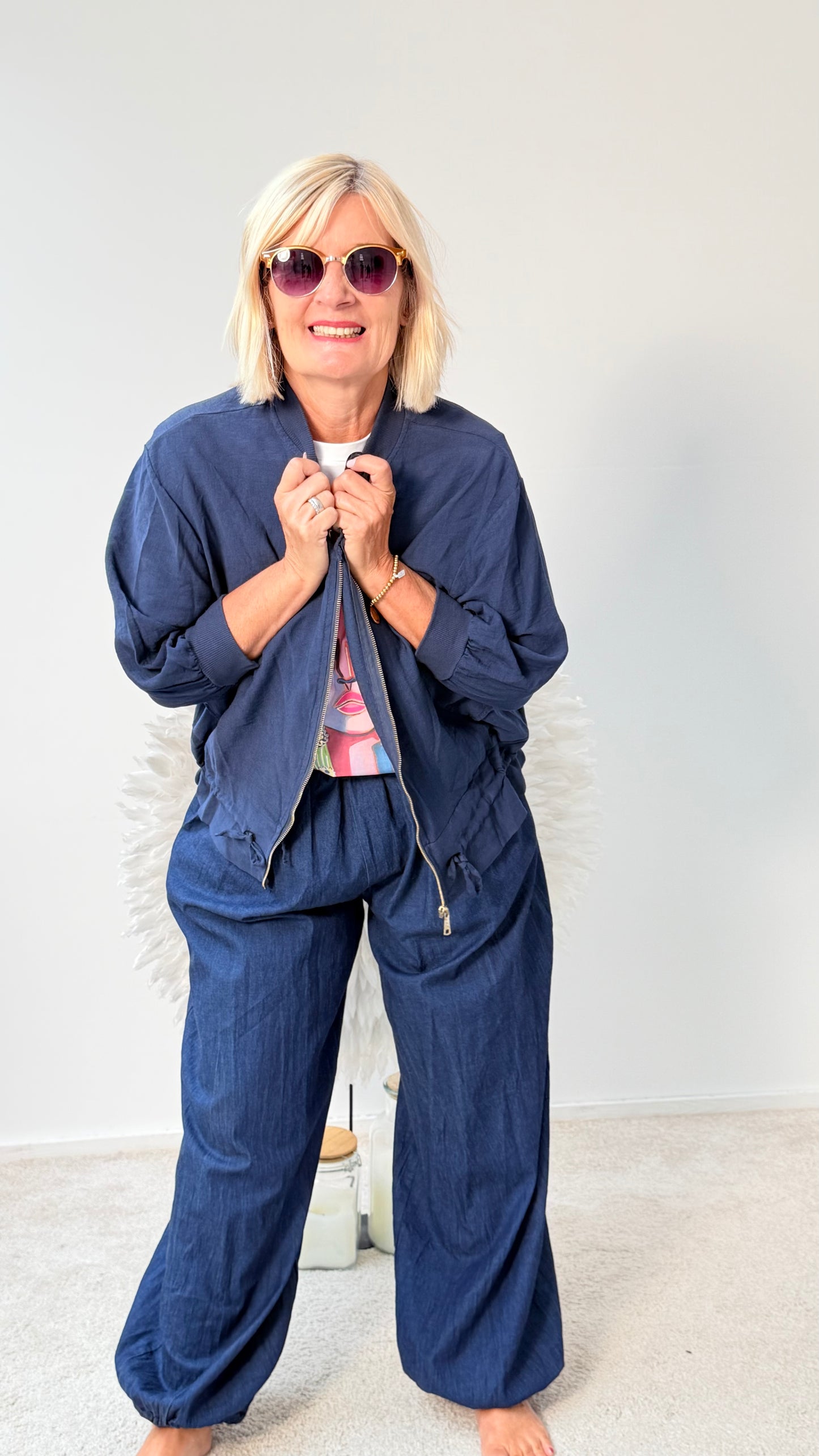BLUSEN / JACKE "BLAU"
