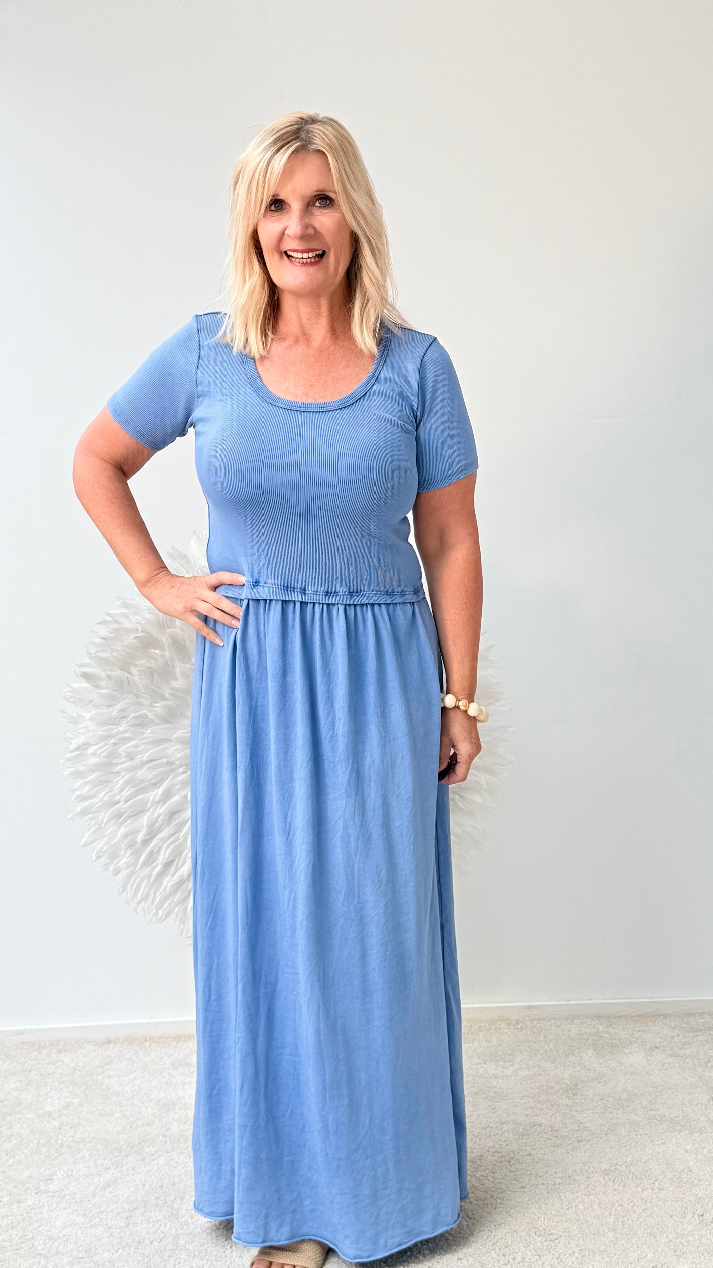KLEID "SINA" BLAU