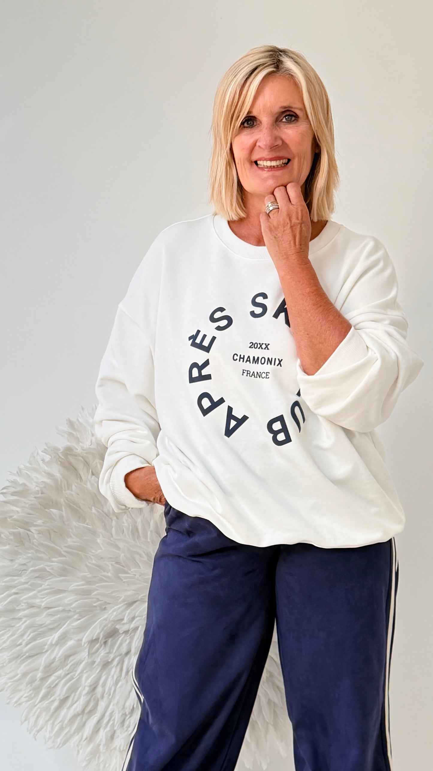 SWEATSHIRT " MIT APRES - SKI-PRINT