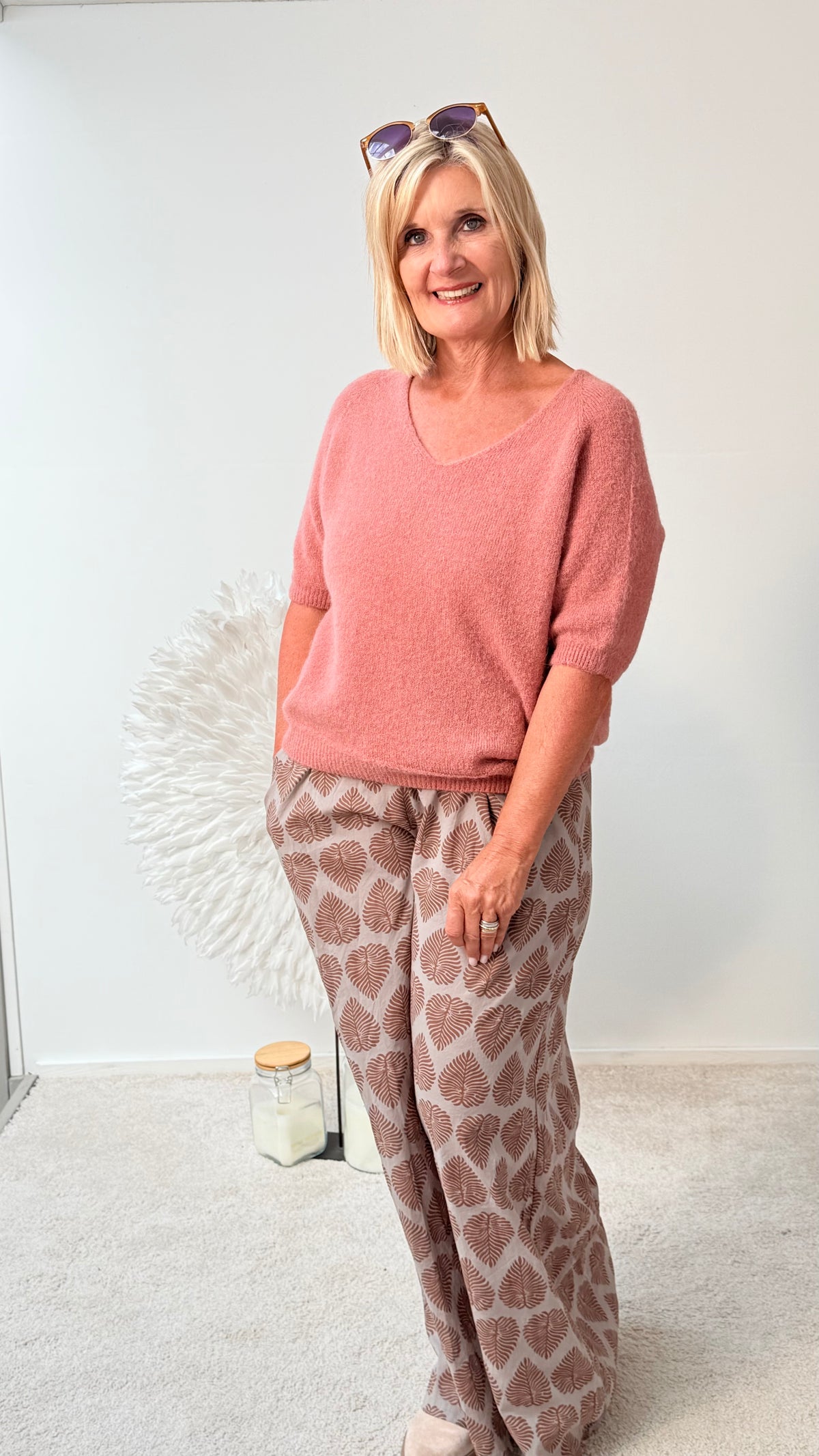 PULLI Mit 1/2 ARM IM ANGESAGTEN BEEREN TON"