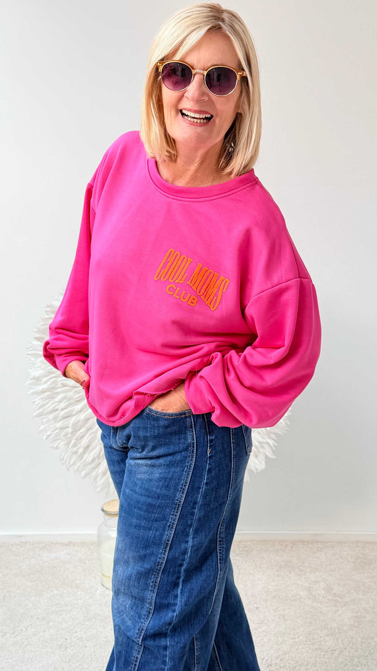 SWEATSHIRT "COOL MOMS" PINK