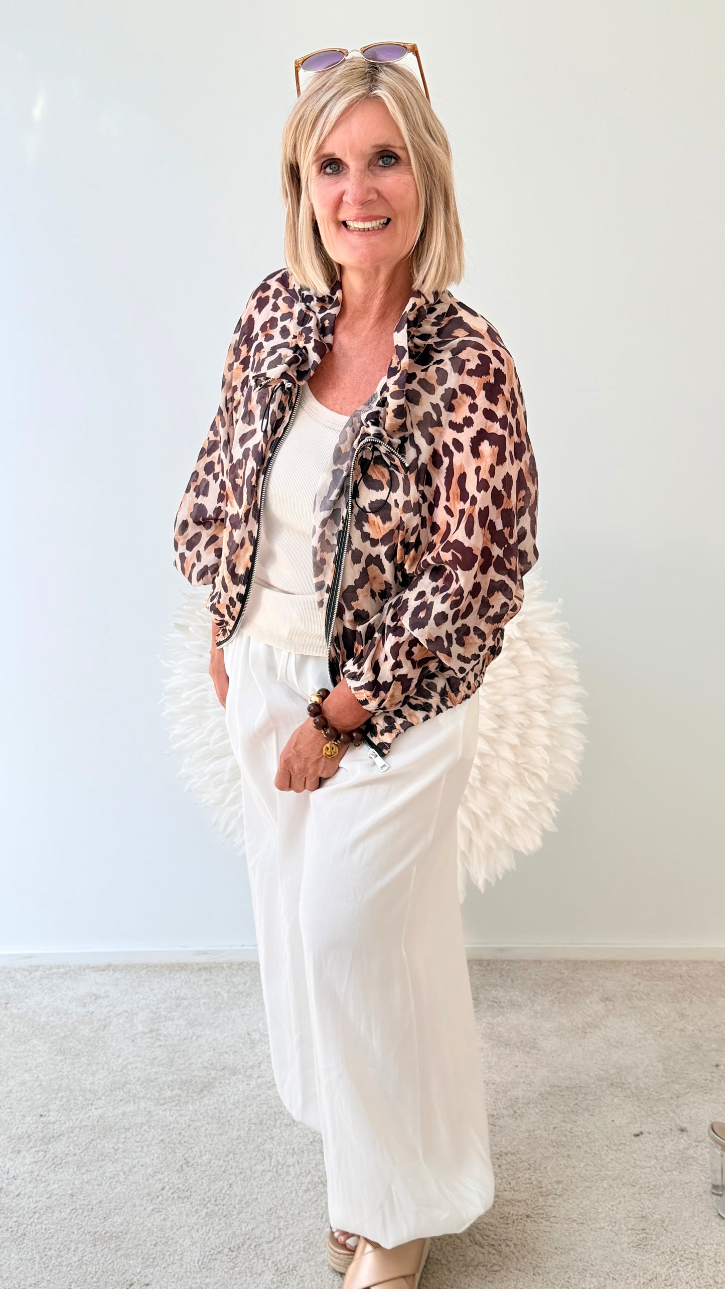 LEICHTE ANIMAL PRINT JACKE