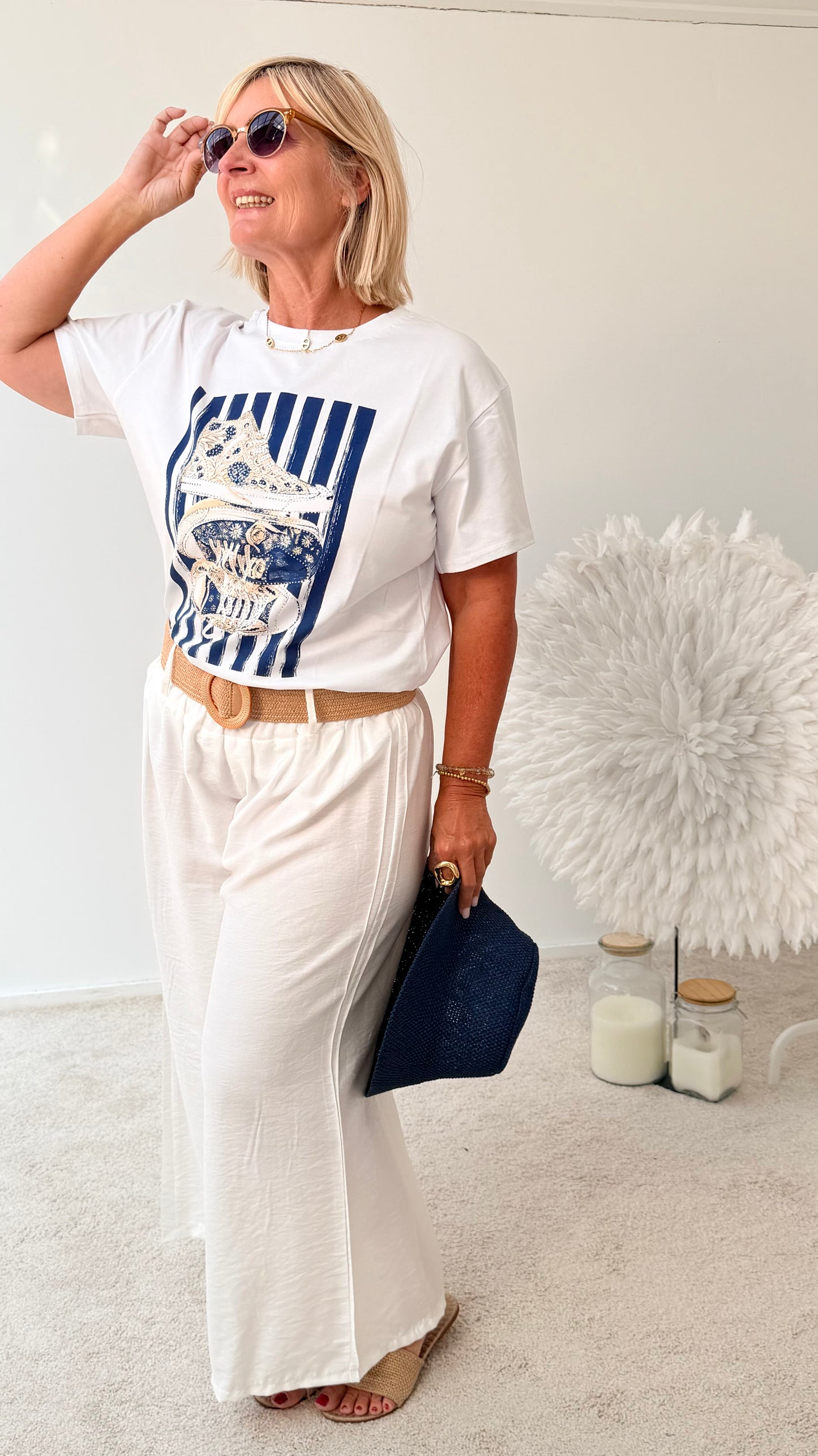 SHIRT " SHOES" BLAU"