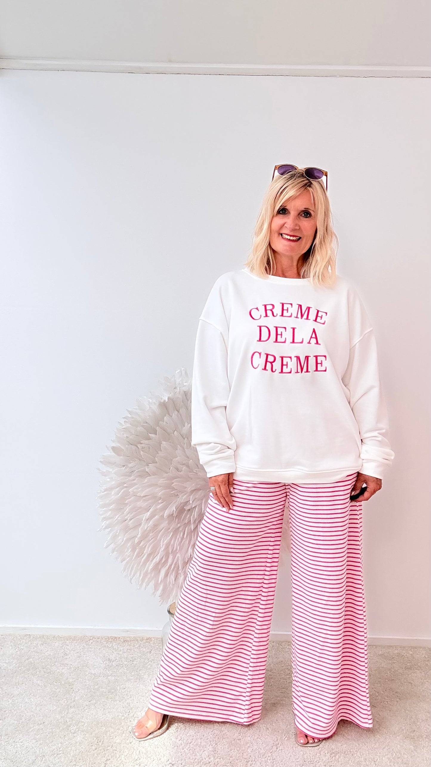 HOSE "GESTREIFT" PINK