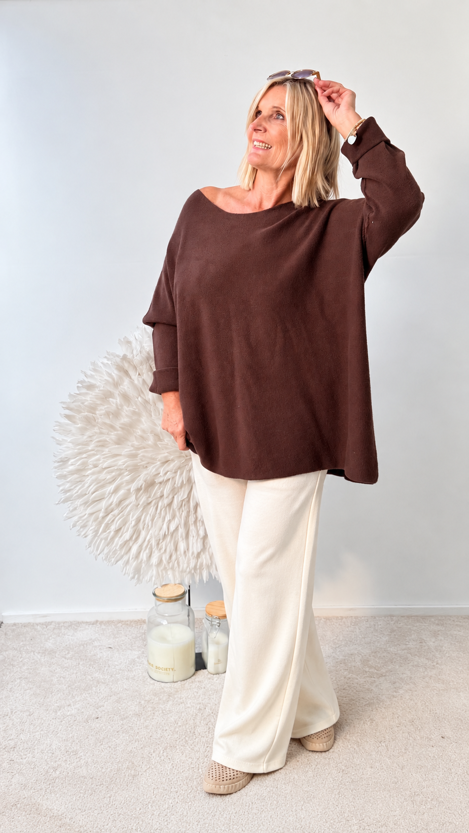 OVERSIZE PULLI"BRAUN"