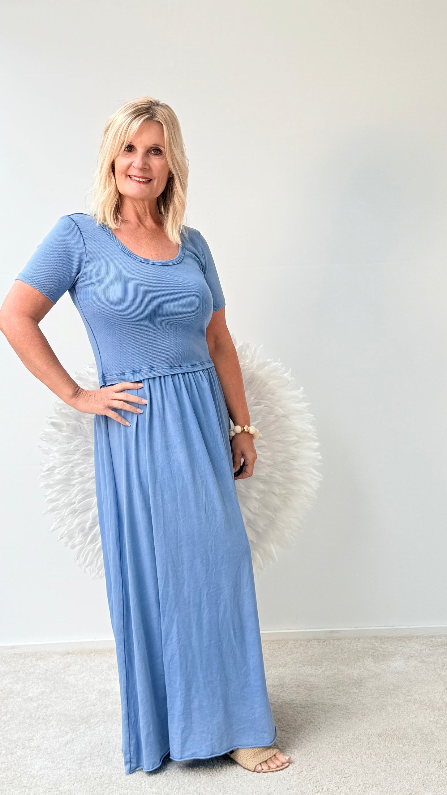 KLEID "SINA" BLAU