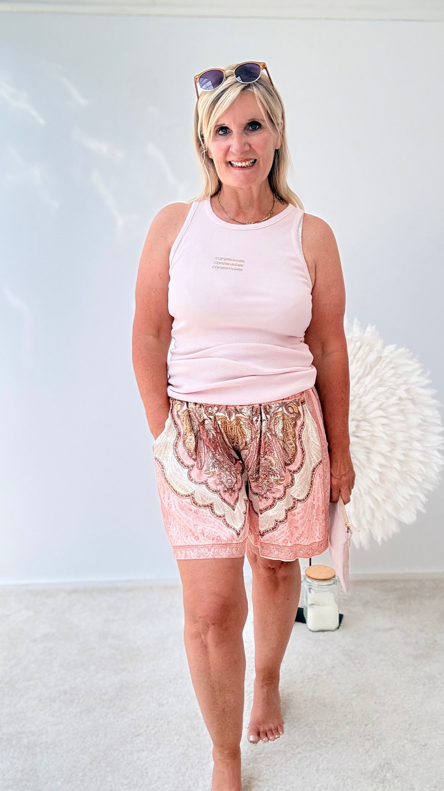 SHORTS IM PAISLEY-MUSTER "ROSA"