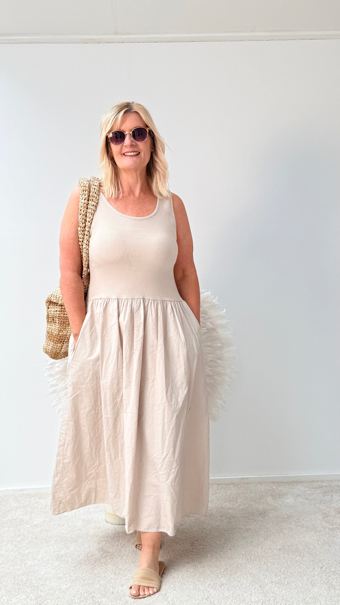 KLEID "SU" BEIGE