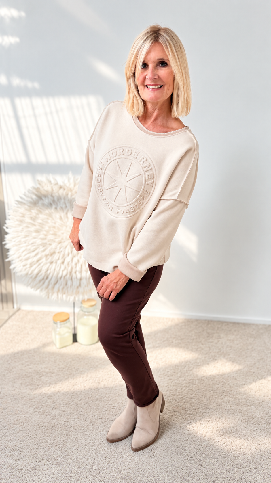 PULLI " NORDERNEY" MIT RELIF-PRINT