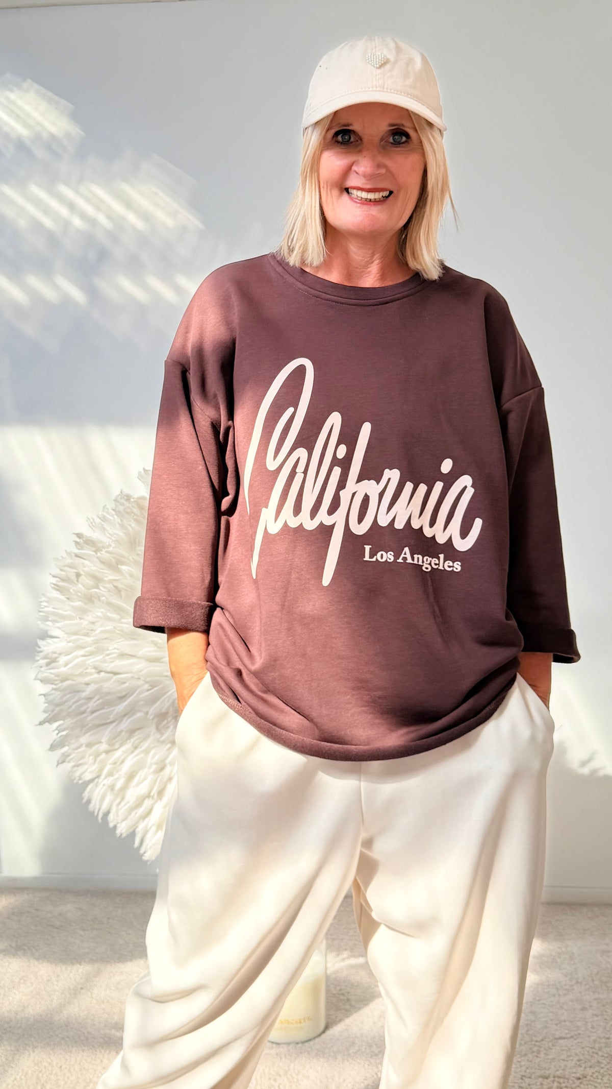 SWEATSHIRT CALIFORNIA " SCHOKO"
