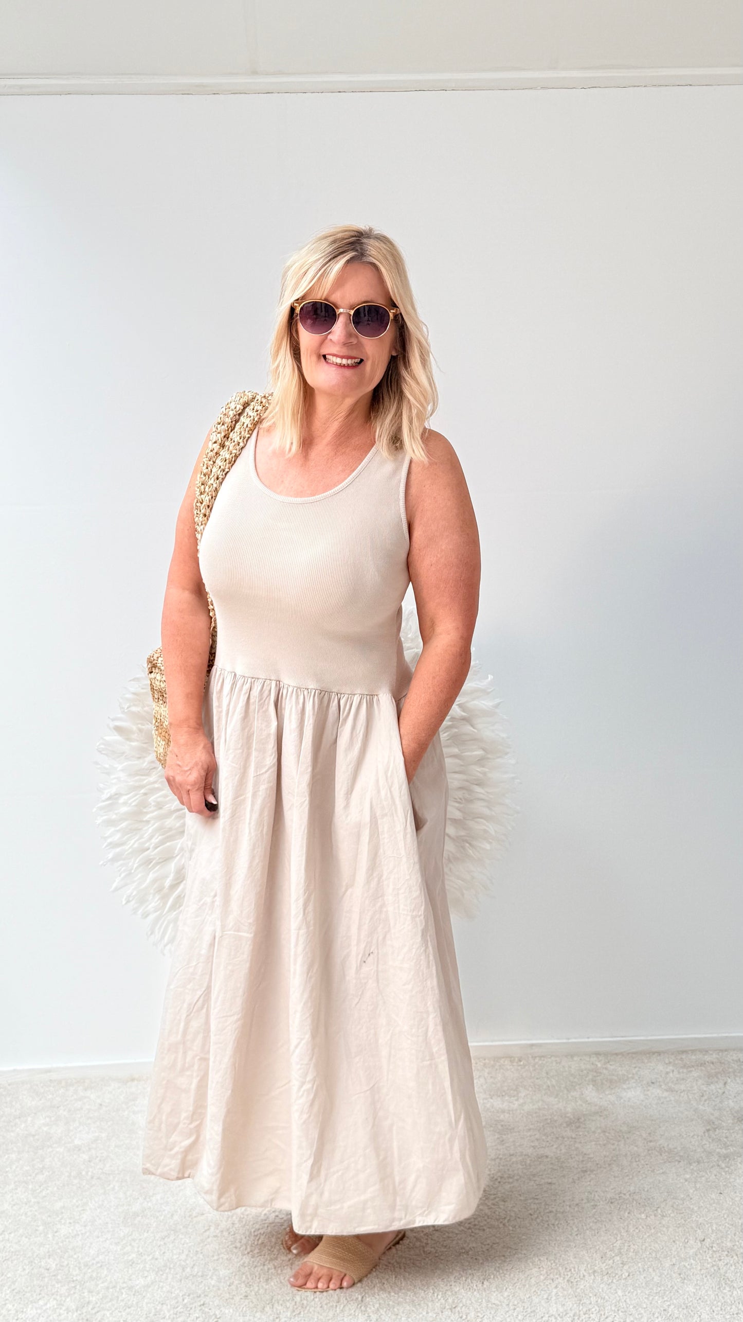 KLEID "SU" BEIGE