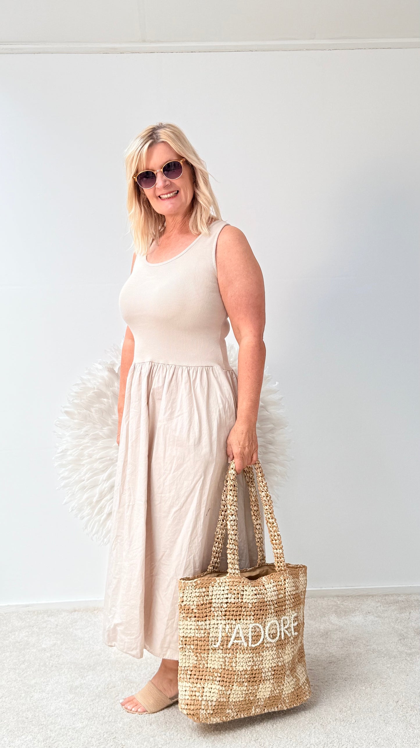 KLEID "SU" BEIGE