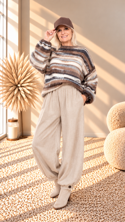 PUMPHOSE MIT BÜNDCHEN "BEIGE"