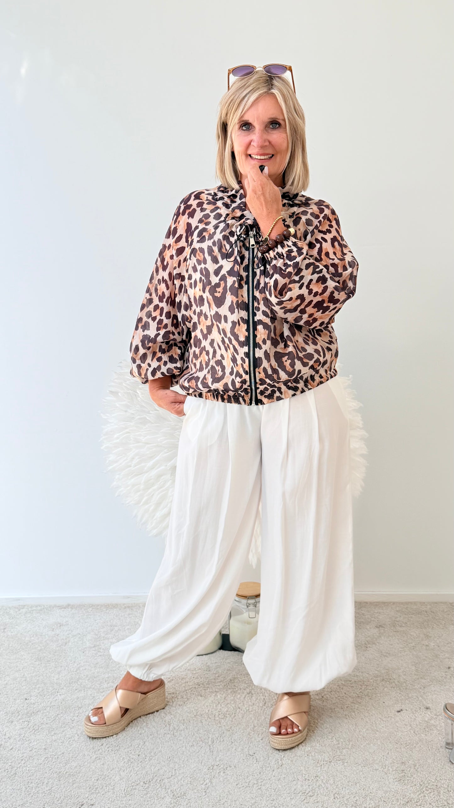 LEICHTE ANIMAL PRINT JACKE