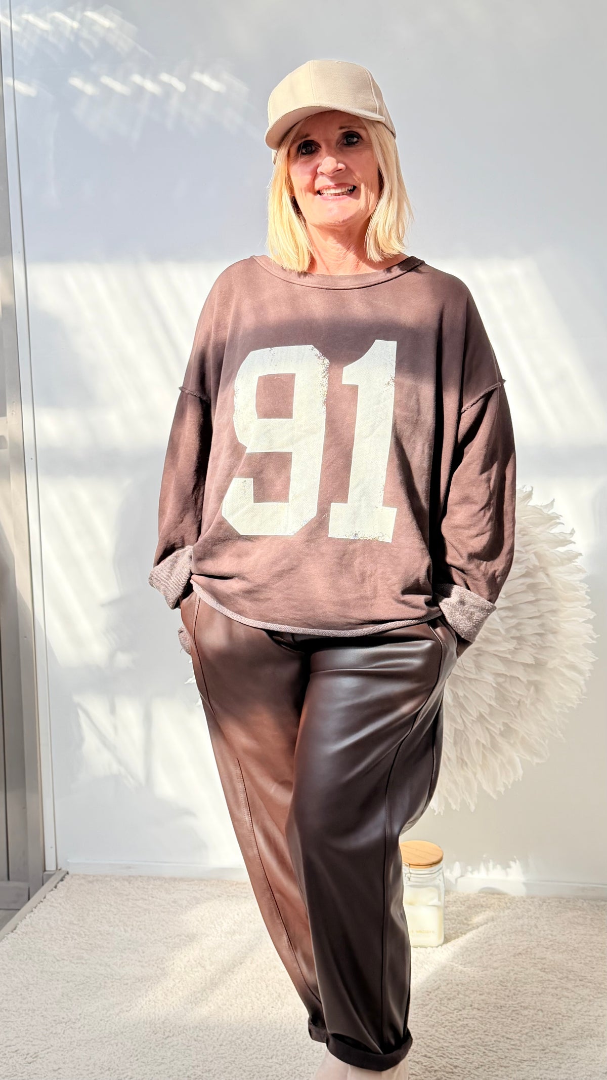 SWEATSHIRT "91" CHOCOLATE