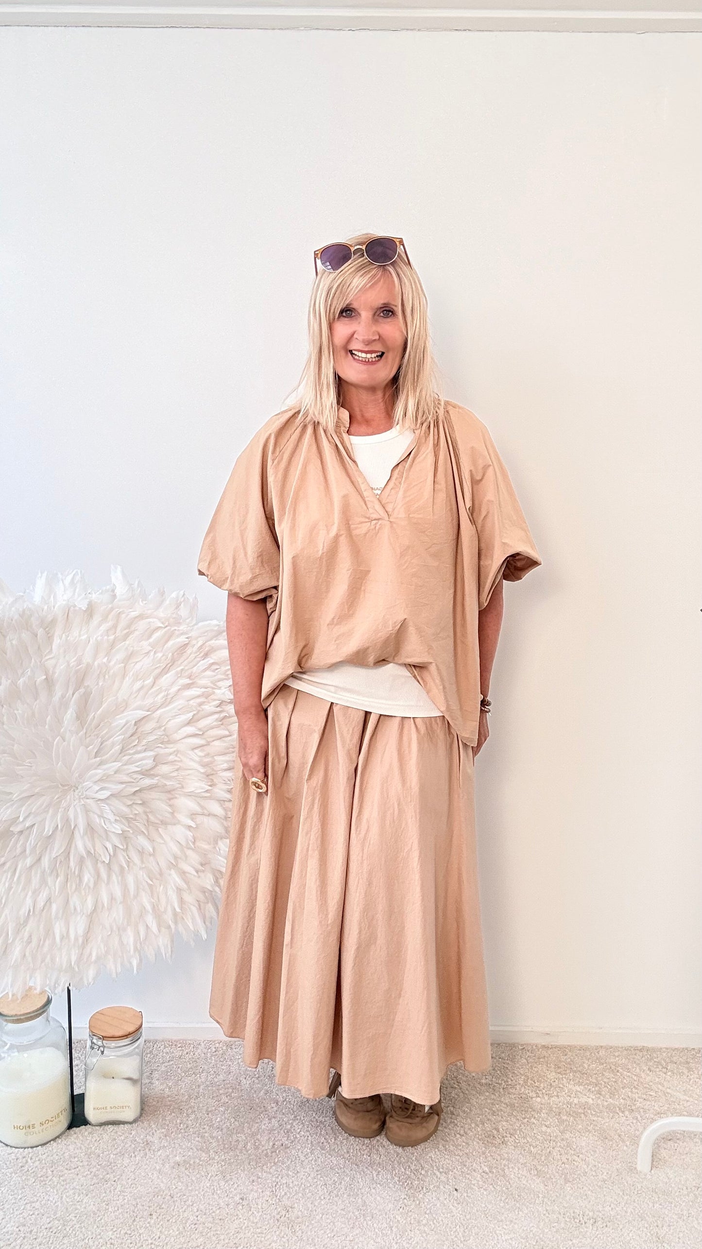 BLUSE "MIRA"CAMEL